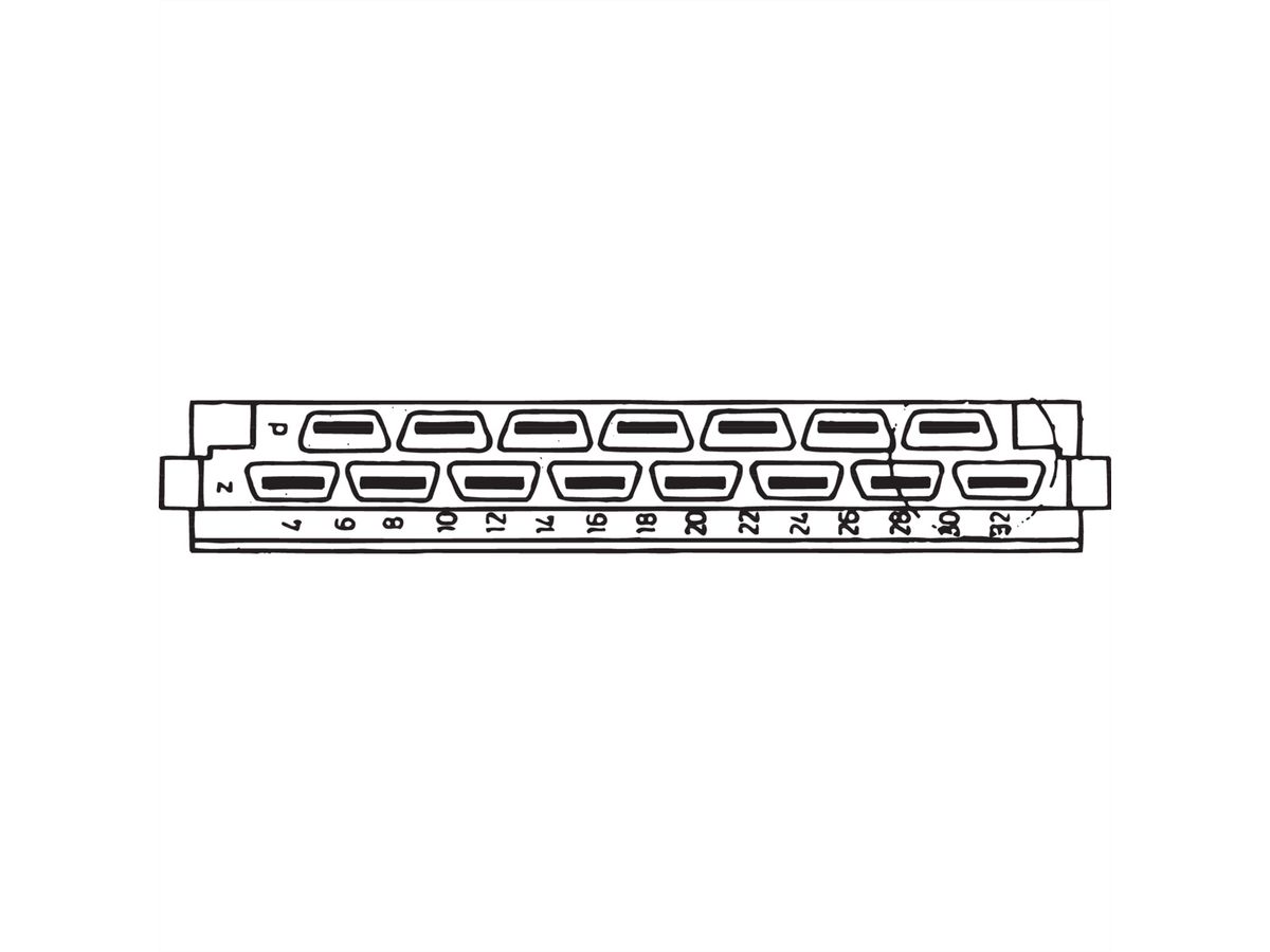 Connecteur SCHROFF de type H, EN 60603, DIN 41612, mâle, 15 contacts, FASTON 6.3 mm