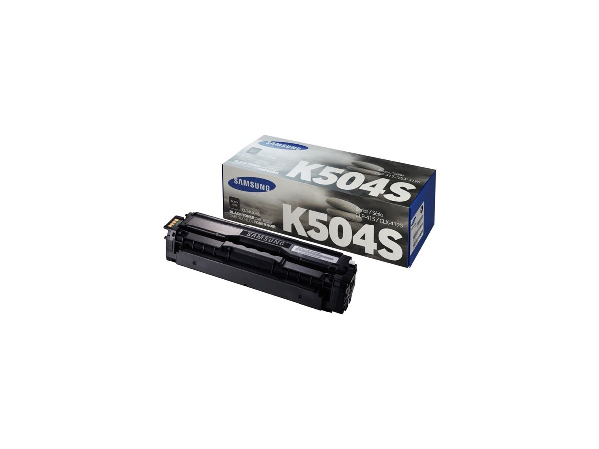 HP/Samsung CLT-K504S, Toner noir, 2.500 pages pour CLP-415N / CLP-415NW / CLX-4195N / CLX-4195FN/ CLX-4195FW / Xpress C1810W / Xpress C1860FW