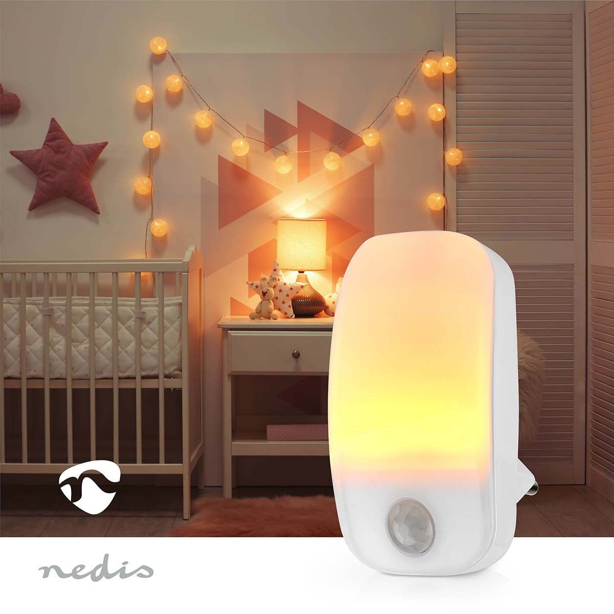 Lumière LED d'orientation de Nedis, Capteur jour/nuit, 0.55 W , 11 lm