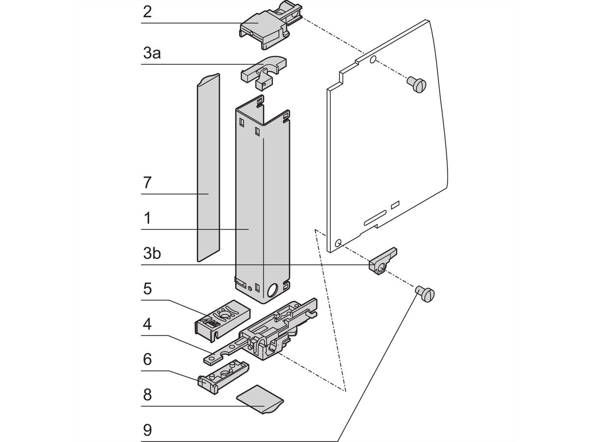 Module AMC avec poignée de traction, AMC.0 R2.0, Double Full-Size, aluminium