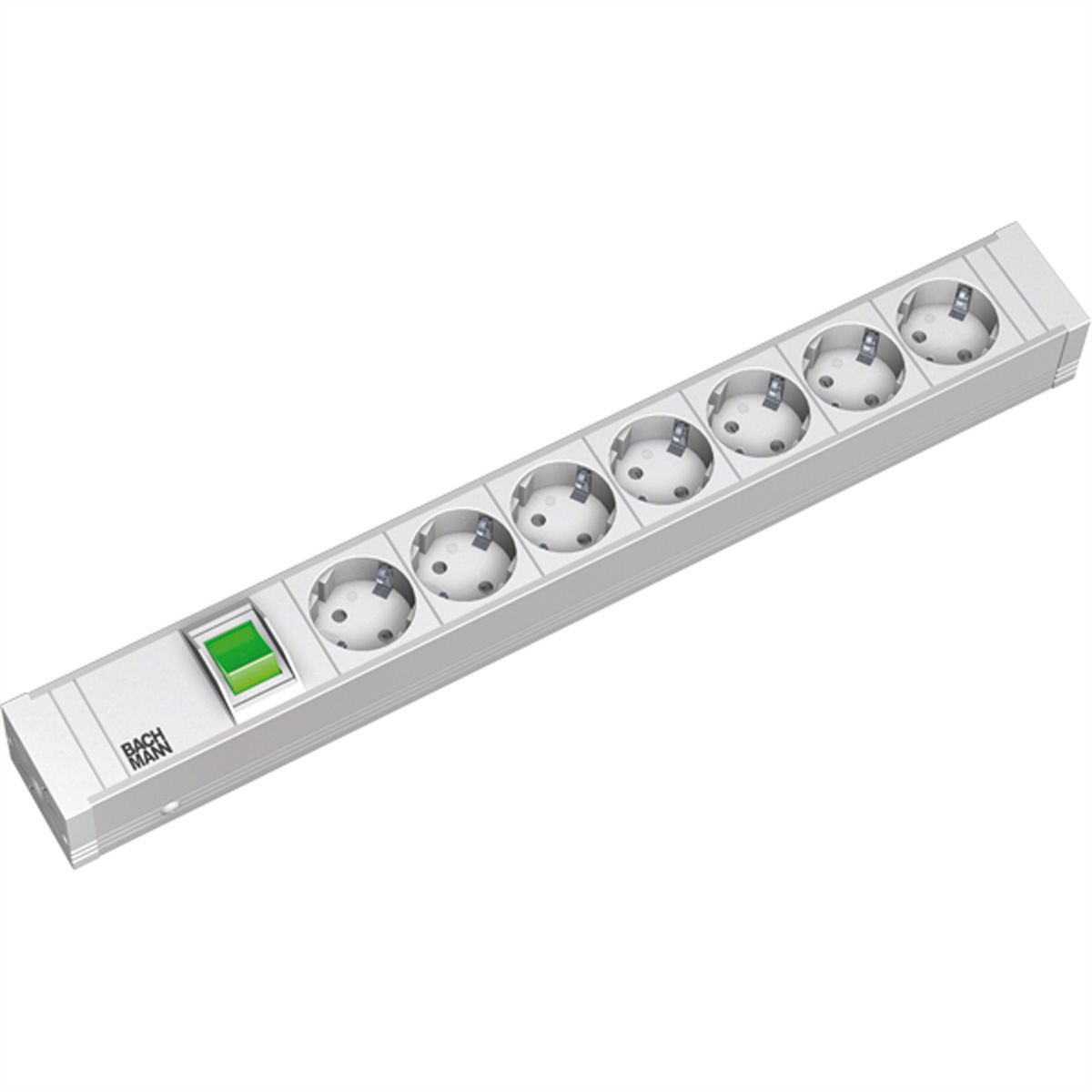 BACHMANN 19" 1,5UH 7xCEE7/3 1xcommutateur courant 2,0m CEE7/7