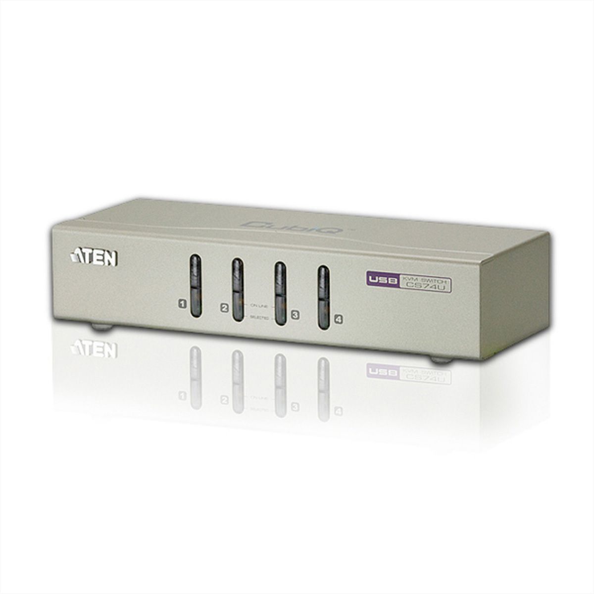 ATEN CS74U 4 Port USB-KVM-Switch, Audio