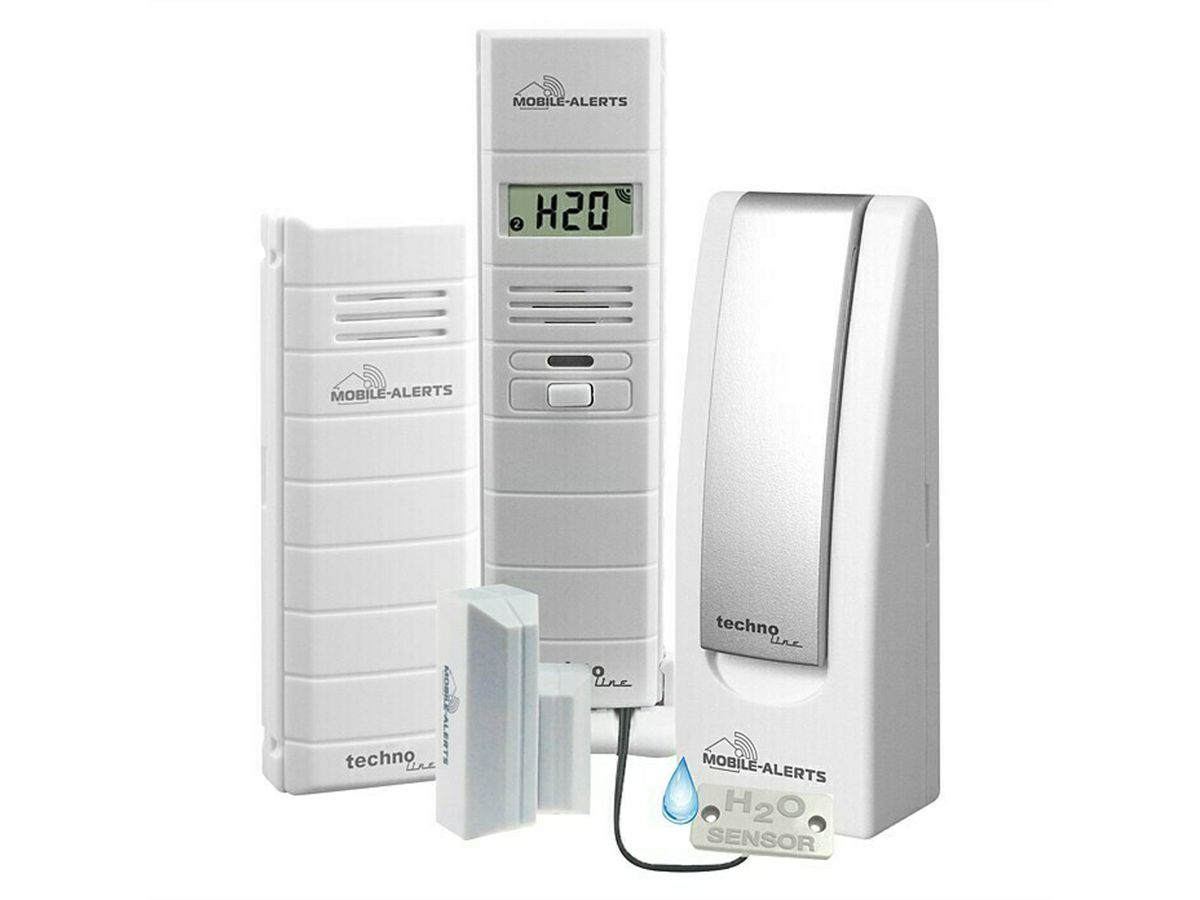 Technoline Mobile Alerts MA 10028 Set Basisstat.+Temp.melder+Wassermelder
