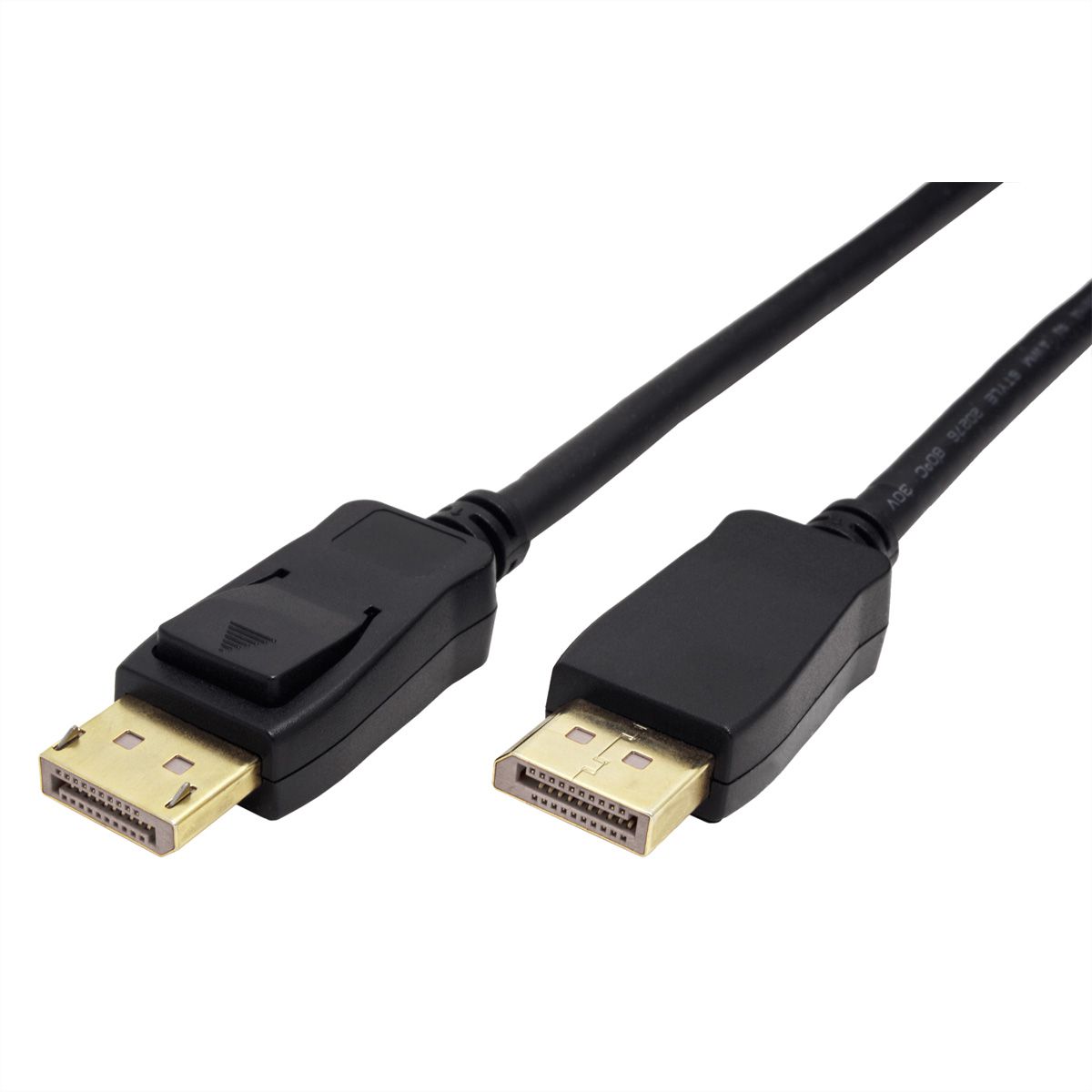 ROLINE GREEN DisplayPort Kabel v2.0, 10K@60Hz, 54Gbit/s, UHBR13.5, DP ST - ST, schwarz, 1 m