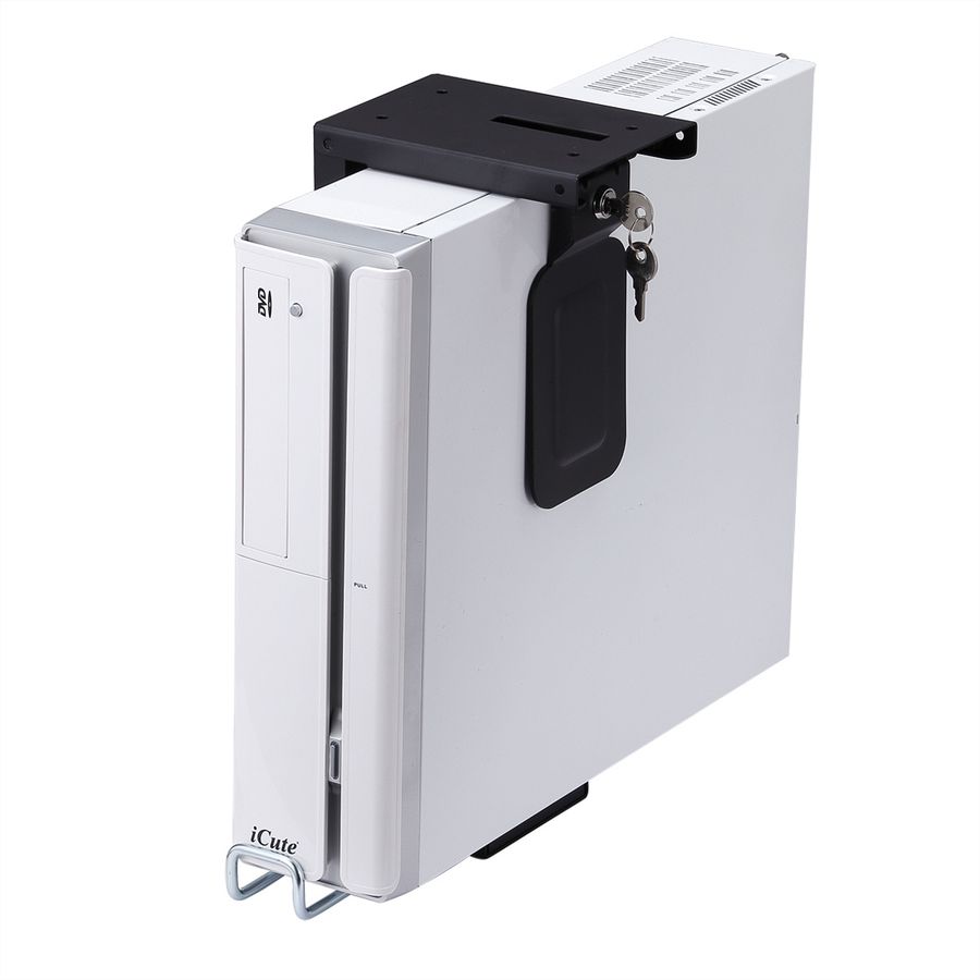 ROLINE Slim/Mini-PC-Halterung, abschliessbar, schwarz, bis 10 kg