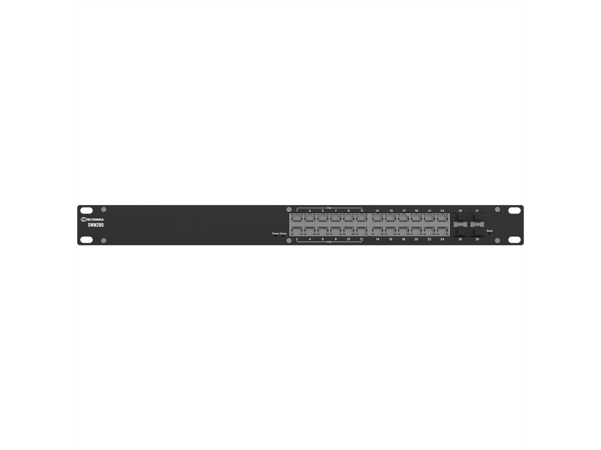 TELTONIKA SWM280 PoE+ Managed Switch, 24 Ports