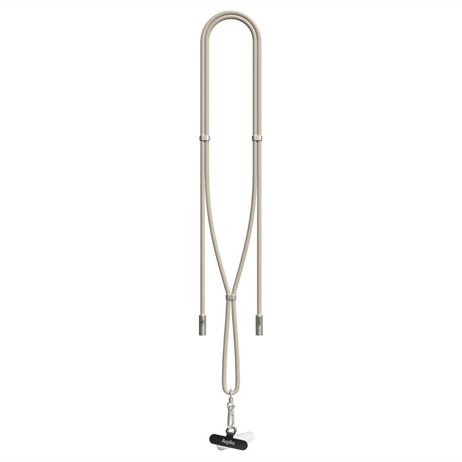 Câble de recharge et de synchronisation Aqiila Lanyard CC3, 60 W, type C vers type C, sable