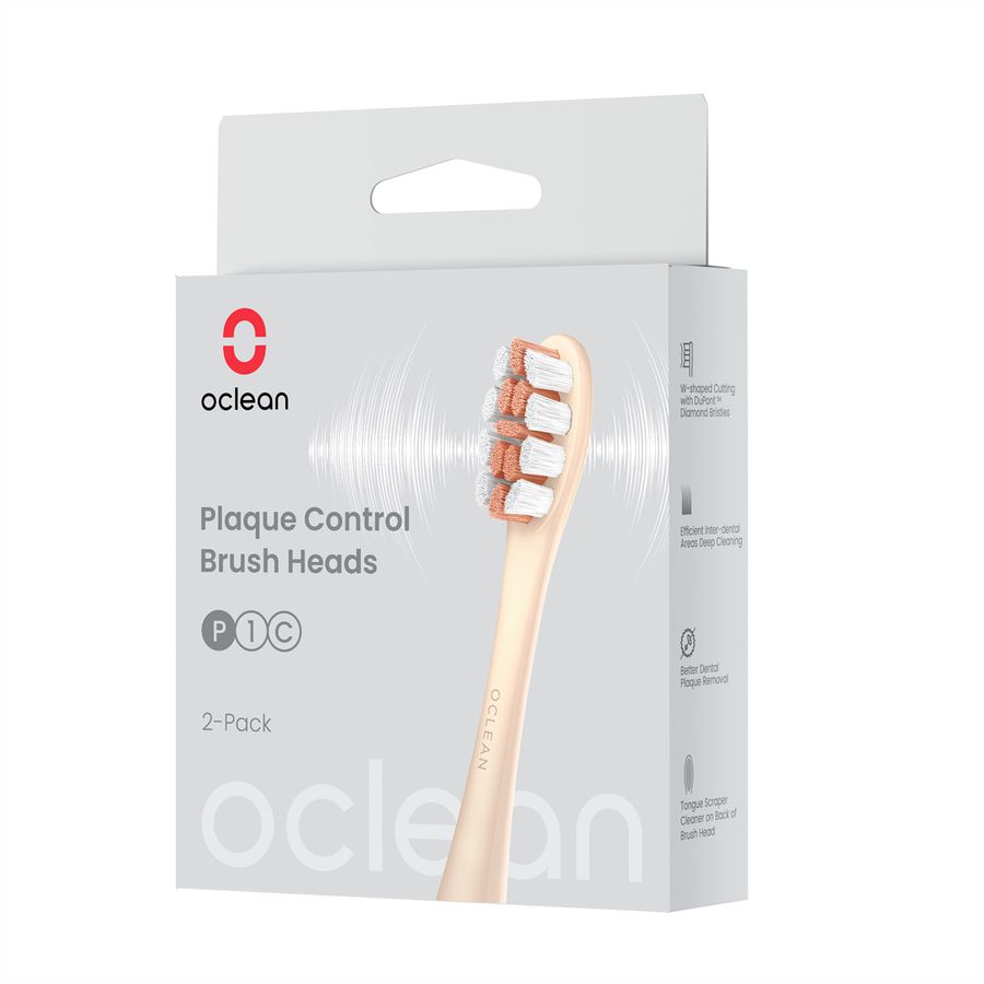 Oclean Ersatzkopf Plaque Control P1C8, X Pro, gold, 2er Pack