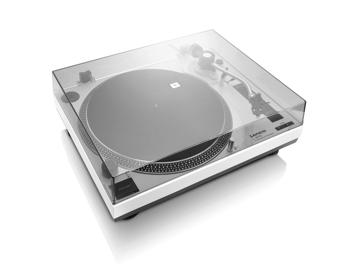 Lenco Platine vinyle L-3810WH, blanc