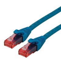 Cordon ROLINE UTP Cat.6, LSOH, Component Level, bleu, 0,3 m