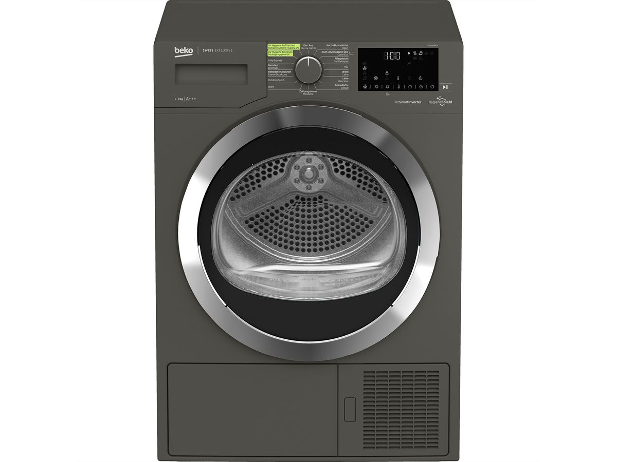 Beko Wäschetrockner DS8539MCH, 8kg, anthrazit, UV-Licht