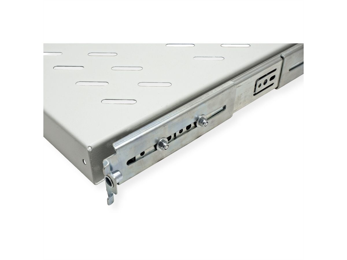 ROLINE 19-Zoll Fachboden 1 HE, ausziehbar 350 T 25 kg grau