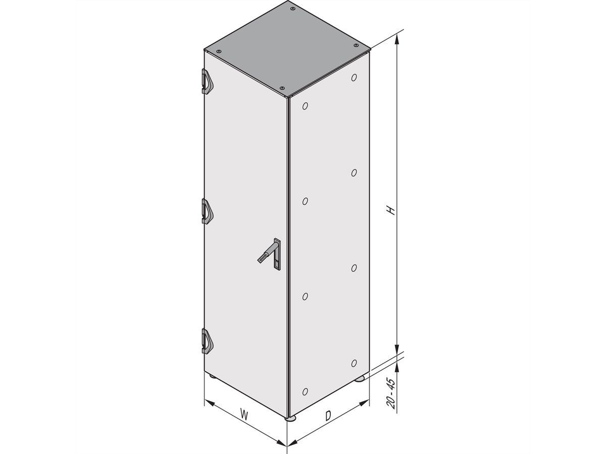 SCHROFF Varistar EMC, IP 55, plaque de base sans entrée de câble