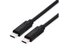 ROLINE USB4 Gen3x2 Kabel, C–C, ST/ST, 40Gbit/s, 100W, schwarz, 1 m