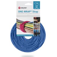 VELCRO® One Wrap® Strap 20mm x 330mm, 100 pièces, bleu