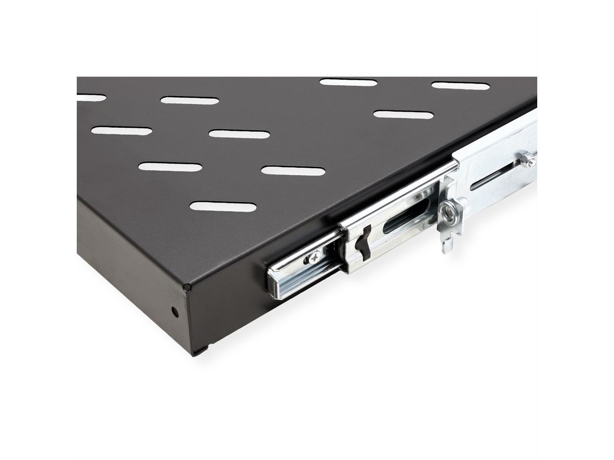 VALUE 19-Zoll-Fachboden ausziehbar, 420 x 568 mm, 25kg Traglast