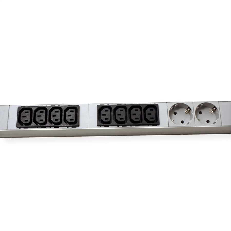 BACHMANN IT PDU ALU 1UH 16x C13 4x contact de protection CEE 16A bleu