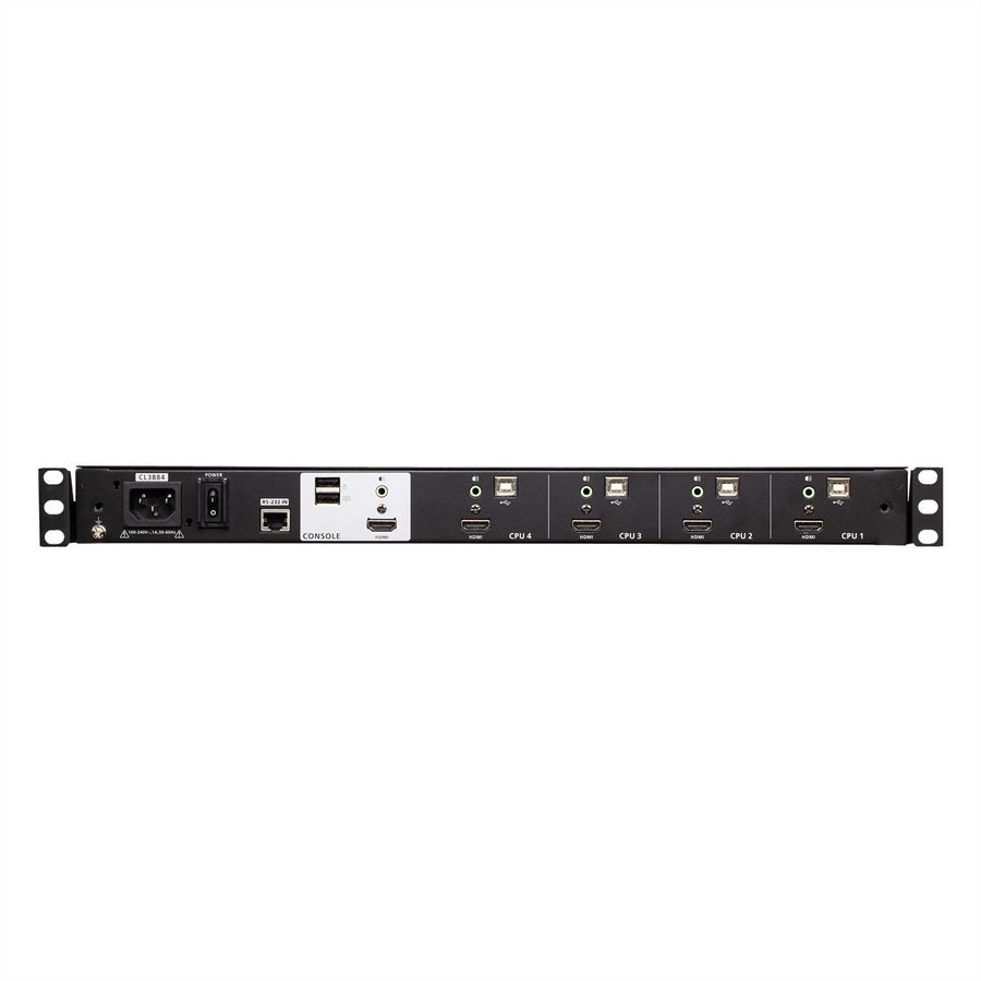 ATEN CL3884NW 4-Port Multi-View Dual Rail WideSceen LCD KVM, CH-Layout