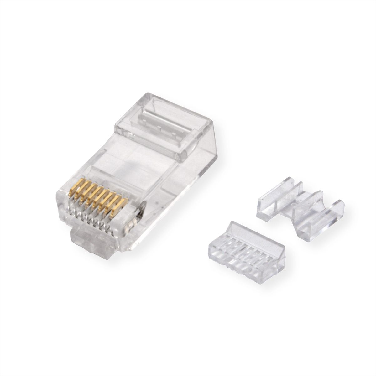 ROLINE Connecteur modulaire non blindé RJ-45 Cat.6A (Classe EA), pour câble solide/tresse, 10 unités