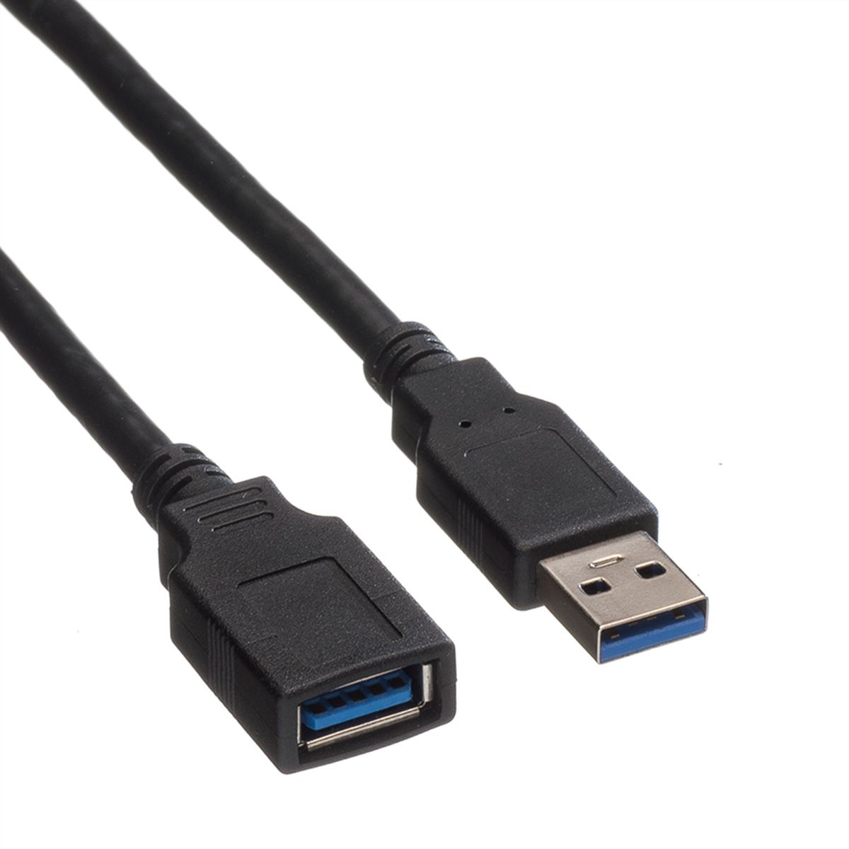 ROLINE USB 3.2 Gen 1 Verlängerungskabel, Typ A-A, ST/BU, schwarz, 1,8 m