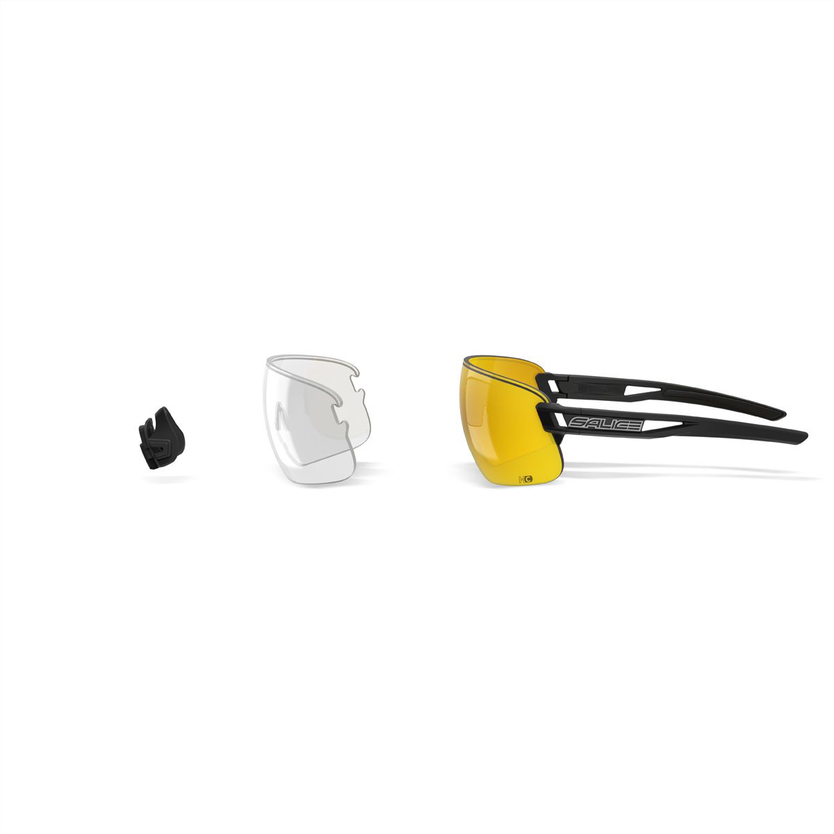Salice Occhiali Lunettes de sports 021RWX, Black / RW Yellow