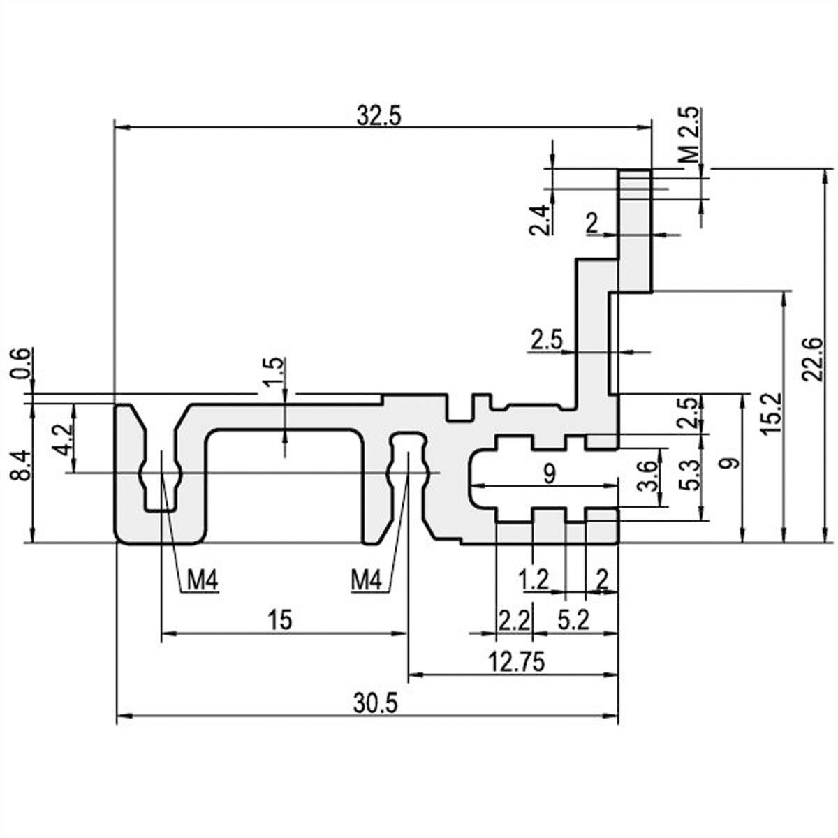 SCHROFF Typ H-MZ stabil, mit Z-Schiene - MODULSCH. HINTEN 40TE H MZ