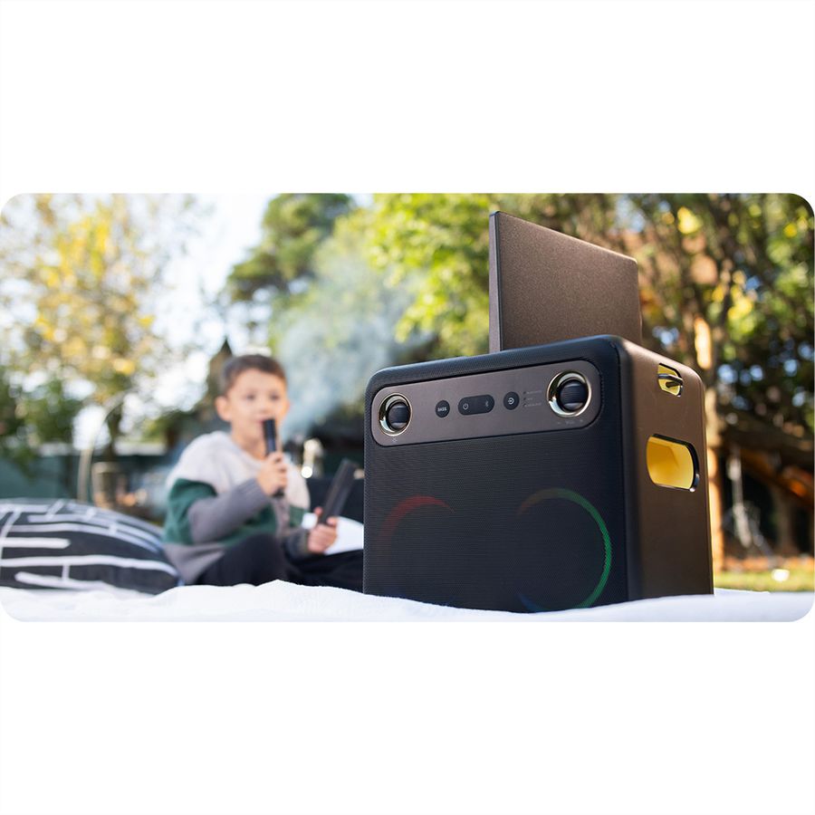 Ikarao Karaokebox Break X2 10" Screen, 2 Mikrofone, 600W max, BT/AUX/USB/SD