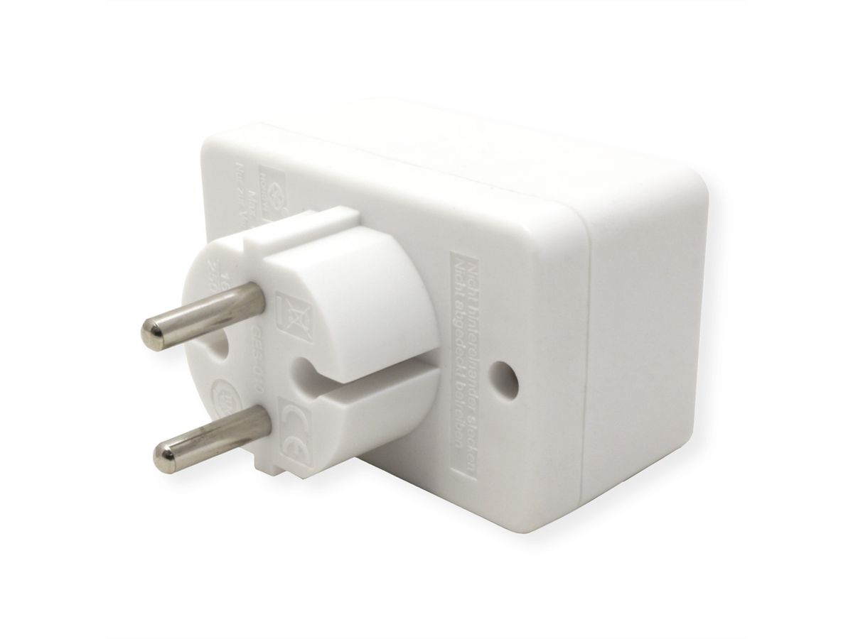 BACHMANN Multistecker 3xEuro, weiß 3x2,5A/230V