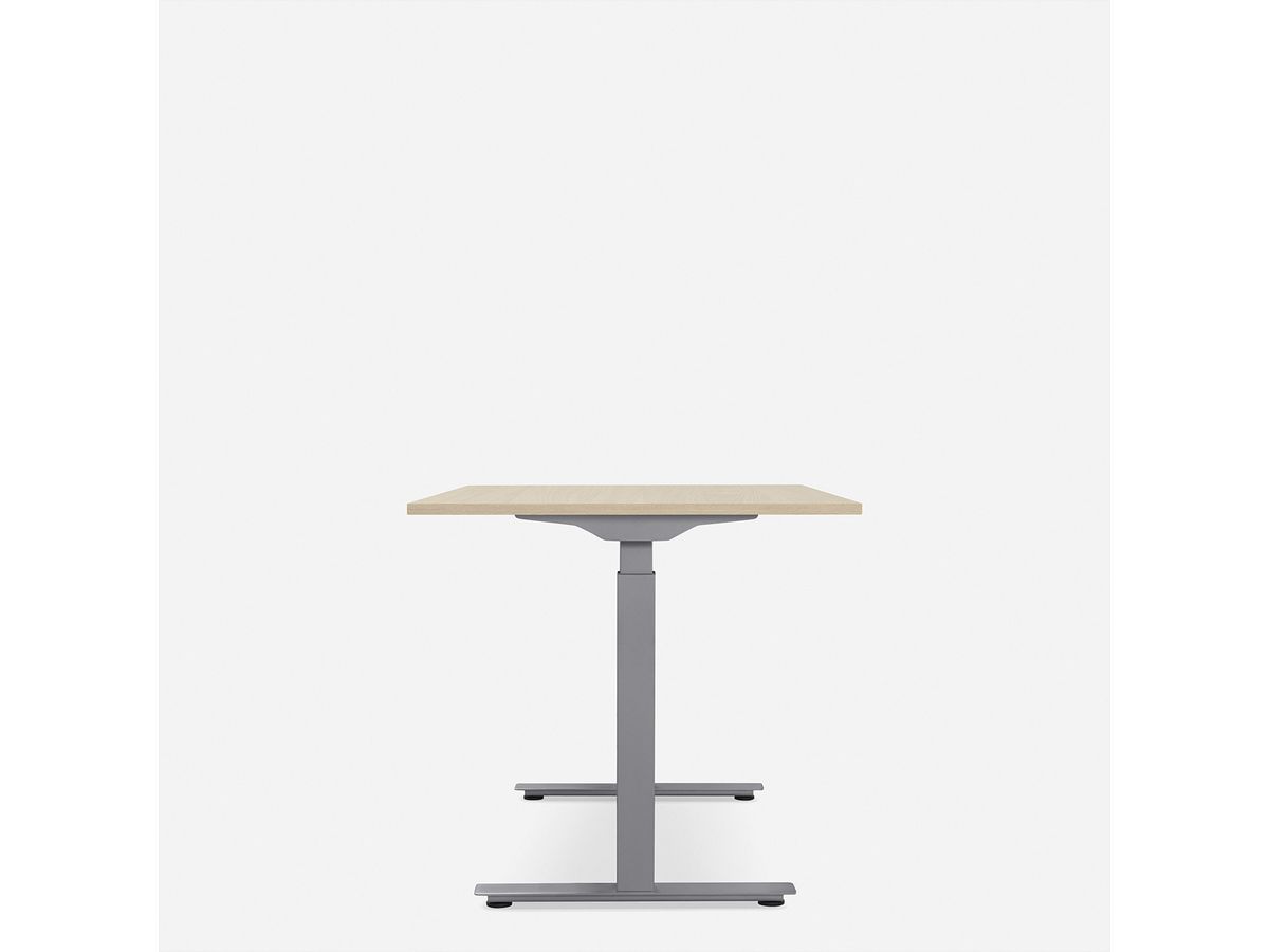 WRK21 Schreibtisch Smart 100 x 60 cm, Höhenverstellbar, Mandal Ahorn / Grau