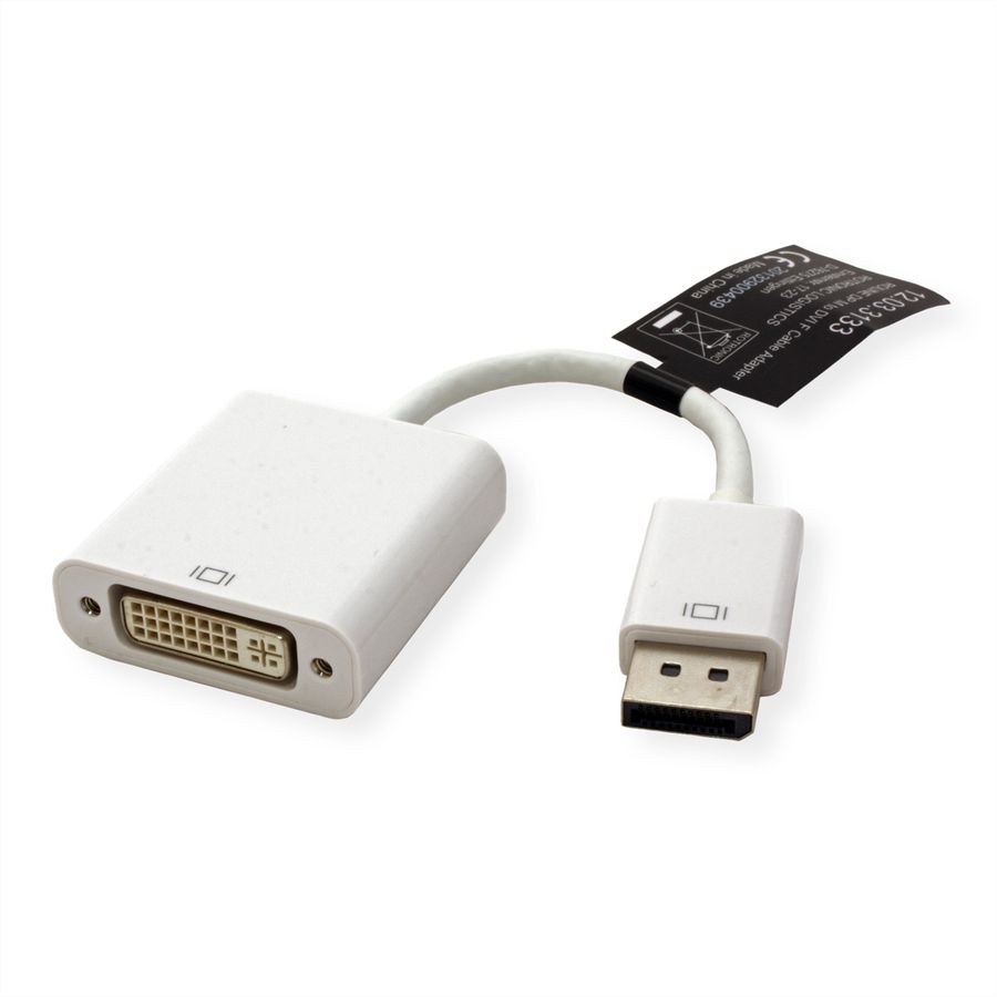ROLINE DisplayPort-DVI Adapter, DP Stecker-DVI Buchse