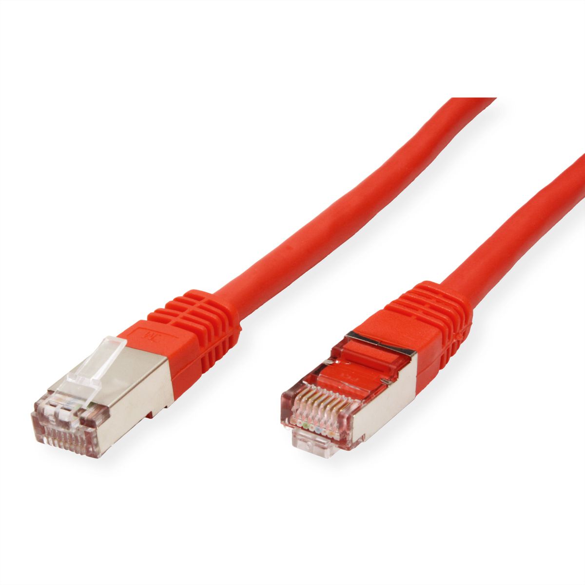 Cordon VALUE Cat.6 (Classe E) S/FTP (PiMF), rouge, 0,5 m