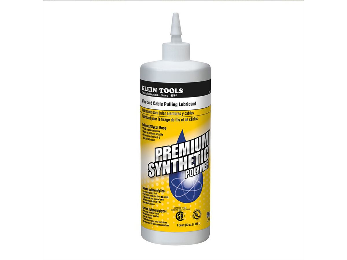 KLEIN TOOLS 51015 Premium-Synthetikwachs-Kabelzug-Gleitmittel, 0,9 l