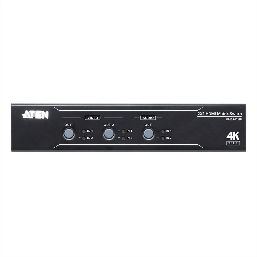 ATEN VM0202HB 2 x 2 True 4K HDMI Audio/Video Matrix Switch