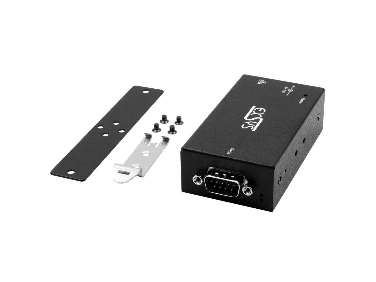 EXSYS EX-6111-2PoE 1 Ethernet PoE zu 1 x Seriell RS-232 inkl Netzteil