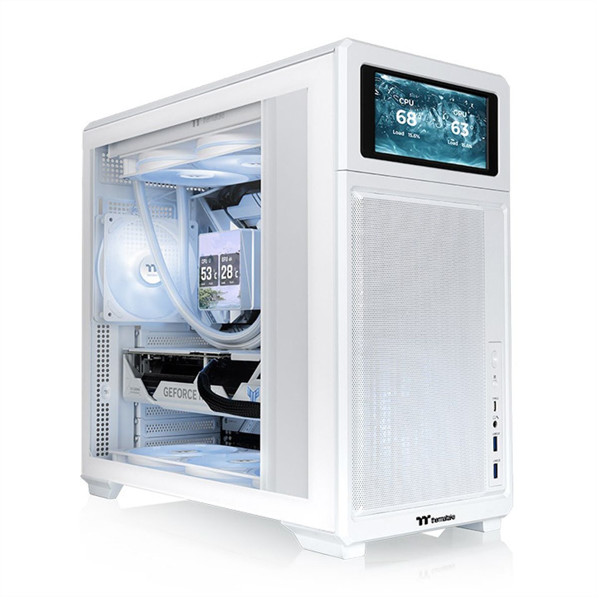 Thermaltake TR300 TG Mid Tower Gehäuse, Weiß