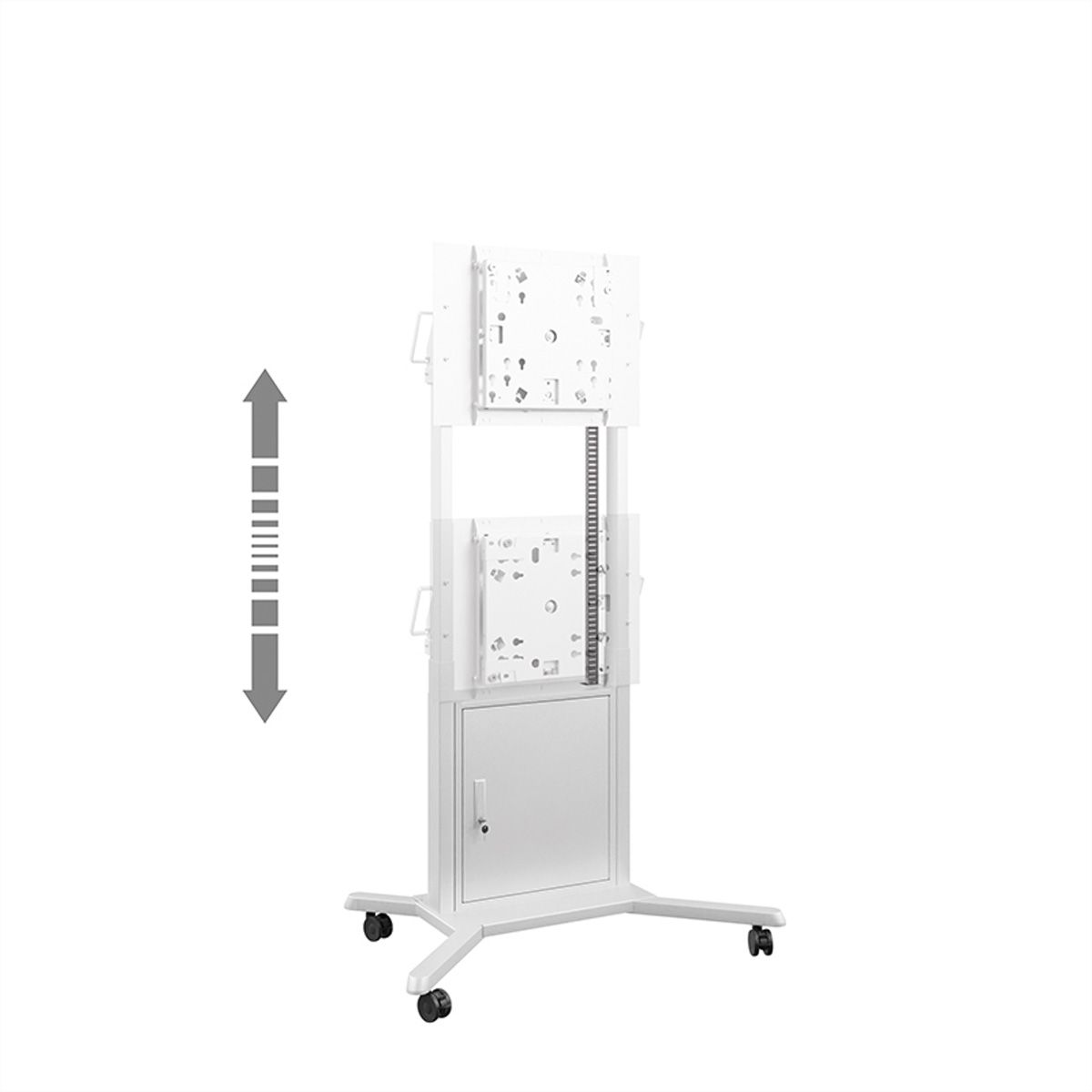 Hagor Système de support mobile Mobile Lift Pro Light III Flip, système de levage mobile, spécifique à l'écran Samsung Flip, blanc