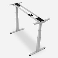 WRK21 Piètement de table Work gris, 100-180 x 60 / 66,5-130,5 cm de hauteur