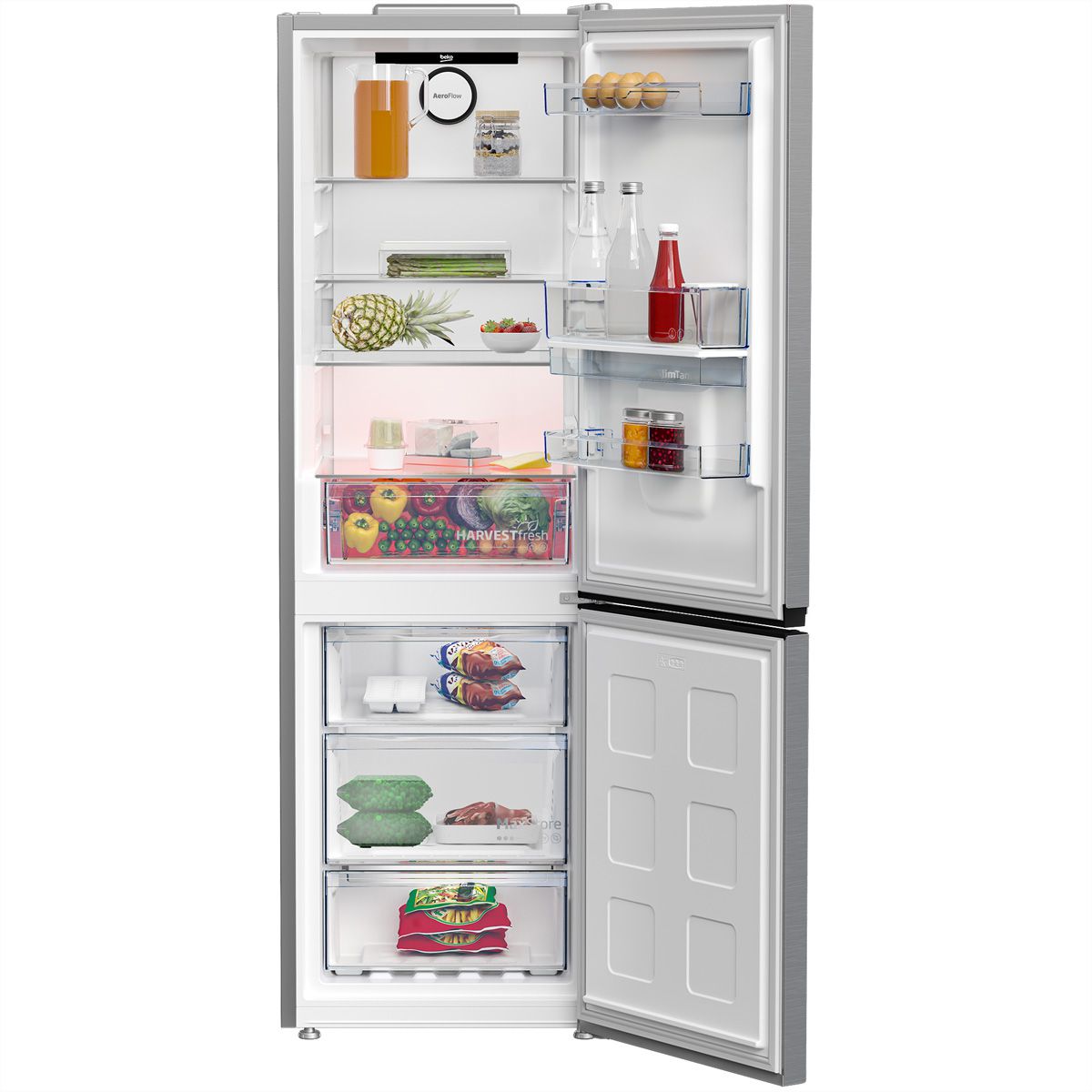 Beko Kühl-Gefrierkombination KG510, 316l, E, Inox