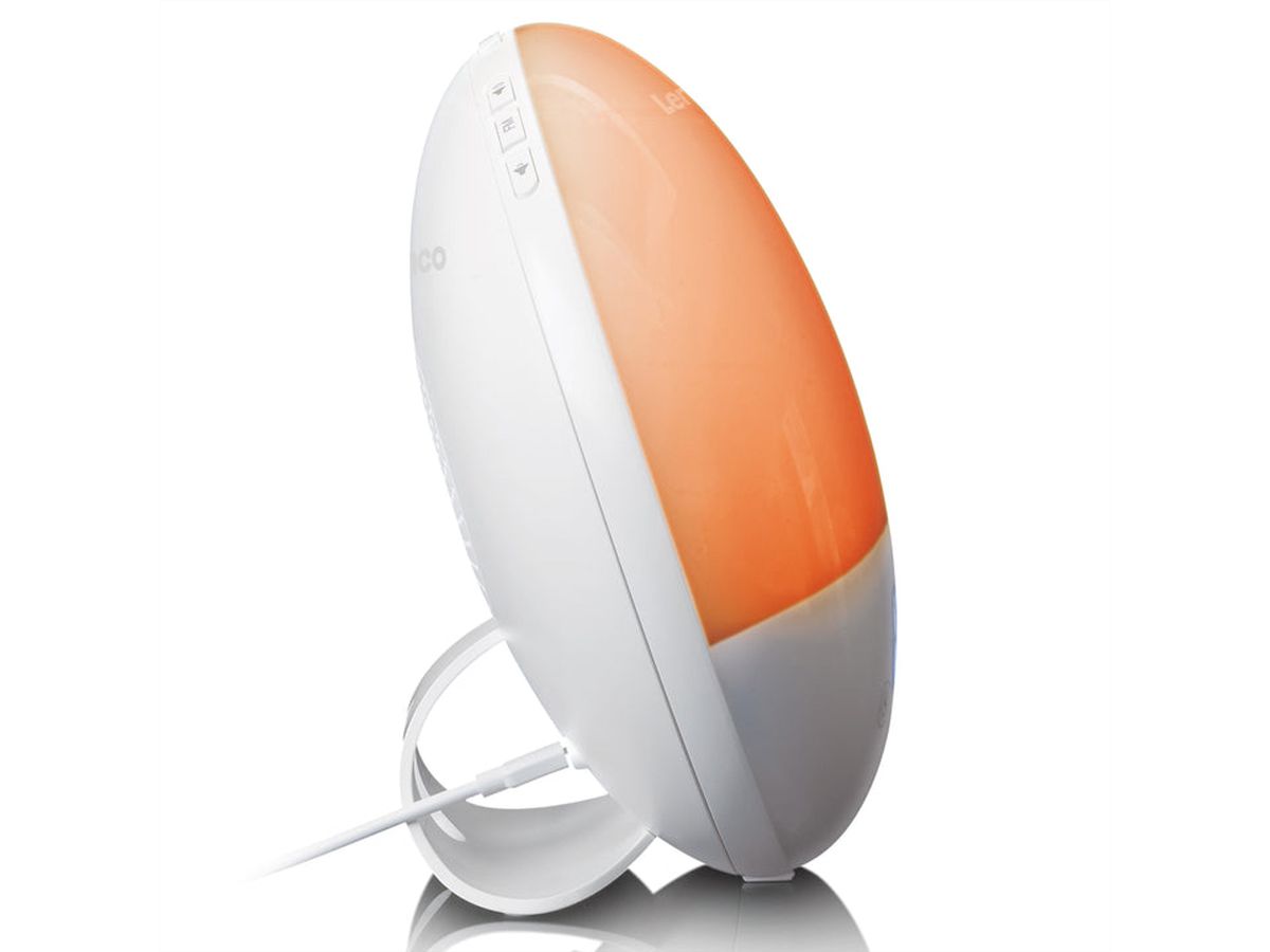 Lenco Radio Wecker CRW-110WH weiss, gesteuerte Aufwachfunktion