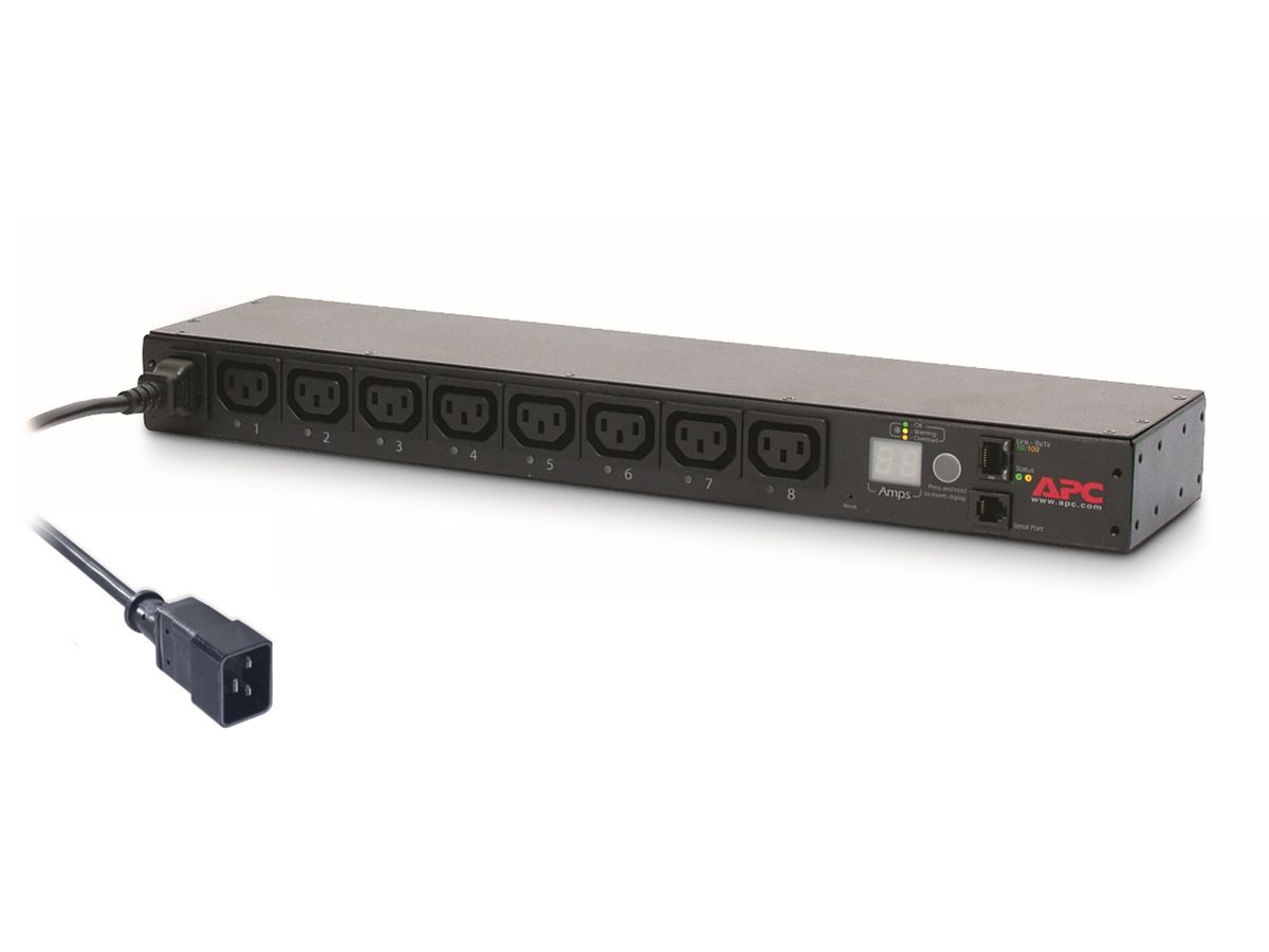 APC AP7921B Stromverteilereinheit (PDU) 8 AC-Ausgänge 0U/1U Schwarz