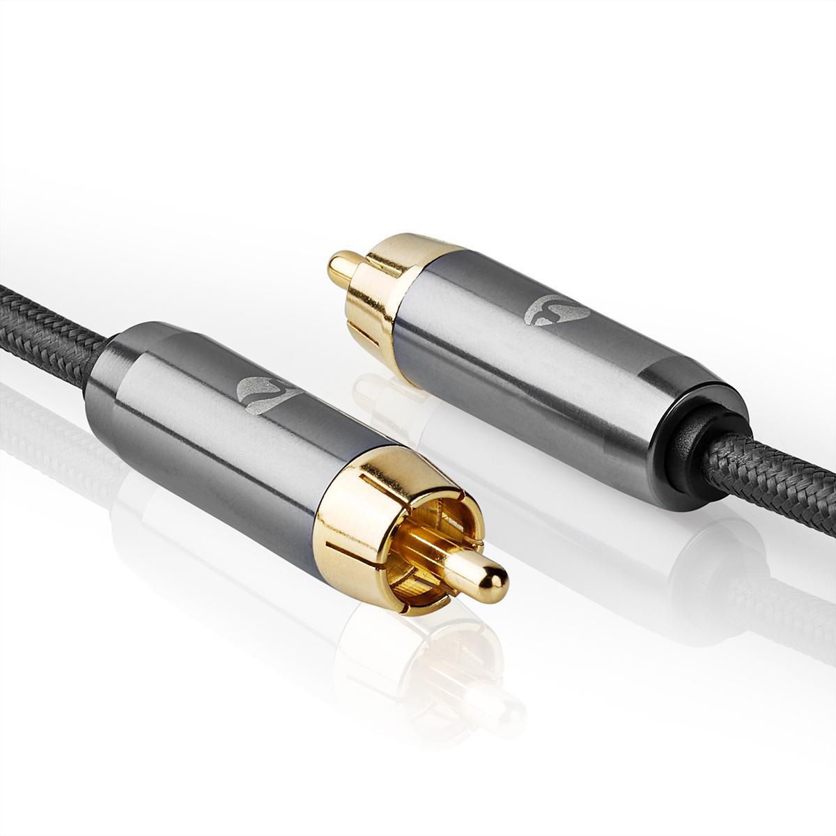 Nedis Subwoofer Kabel, 2x RCA, ST/ST, grau, 3 m