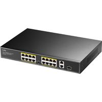 CUDY FS1018PS1 Switch 16 ports 10/100M PoE+, 2 ports Gigabit Uplink 1 SFP  200W