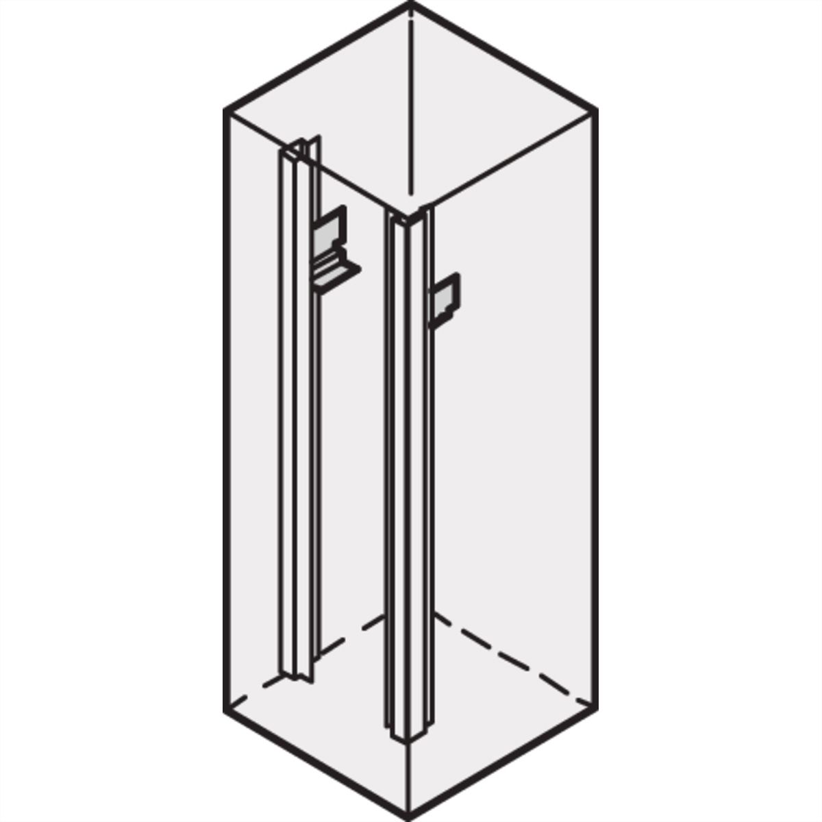 SCHROFF Glissières courtes 15KG (10X)