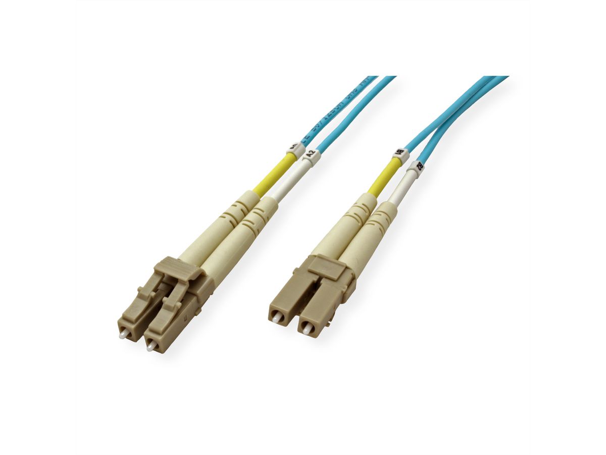 VALUE LWL-Kabel 50/125µm OM3, LC/LC, LSOH, türkis, 15 m