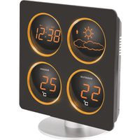 Technoline Station météo WS6830 noir réglage du fuseau horaire, prévisions météo