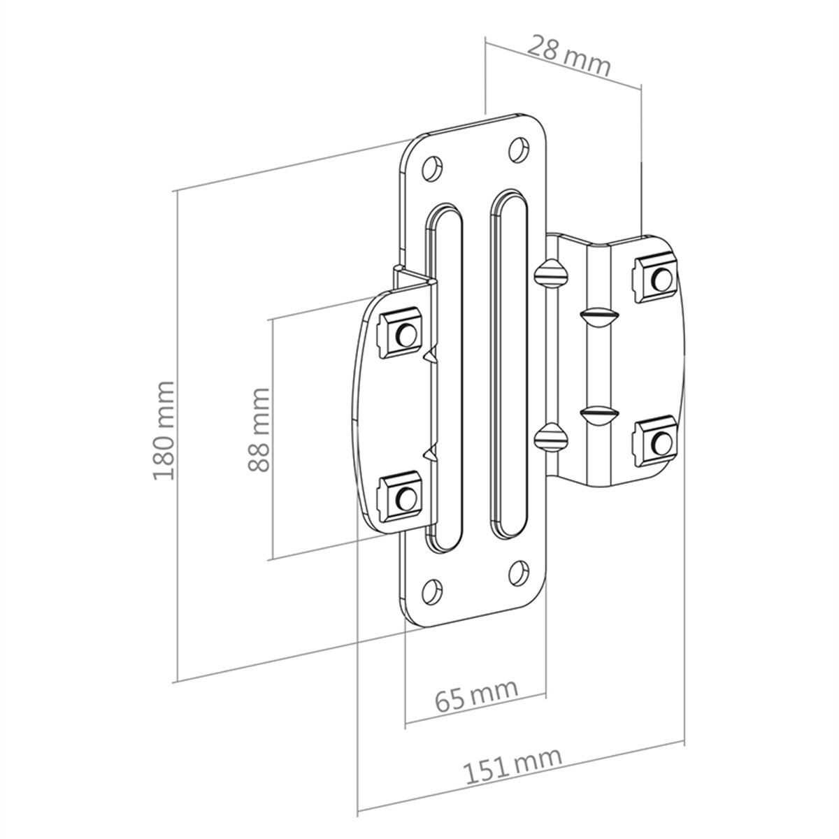 Hagor Adaptateur CPS - Rail adapter, for wall mounting, noir
