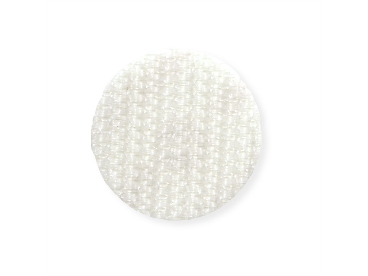 VELCRO® Boutons ronds 19mm x 125 blancs, crochets autocollants