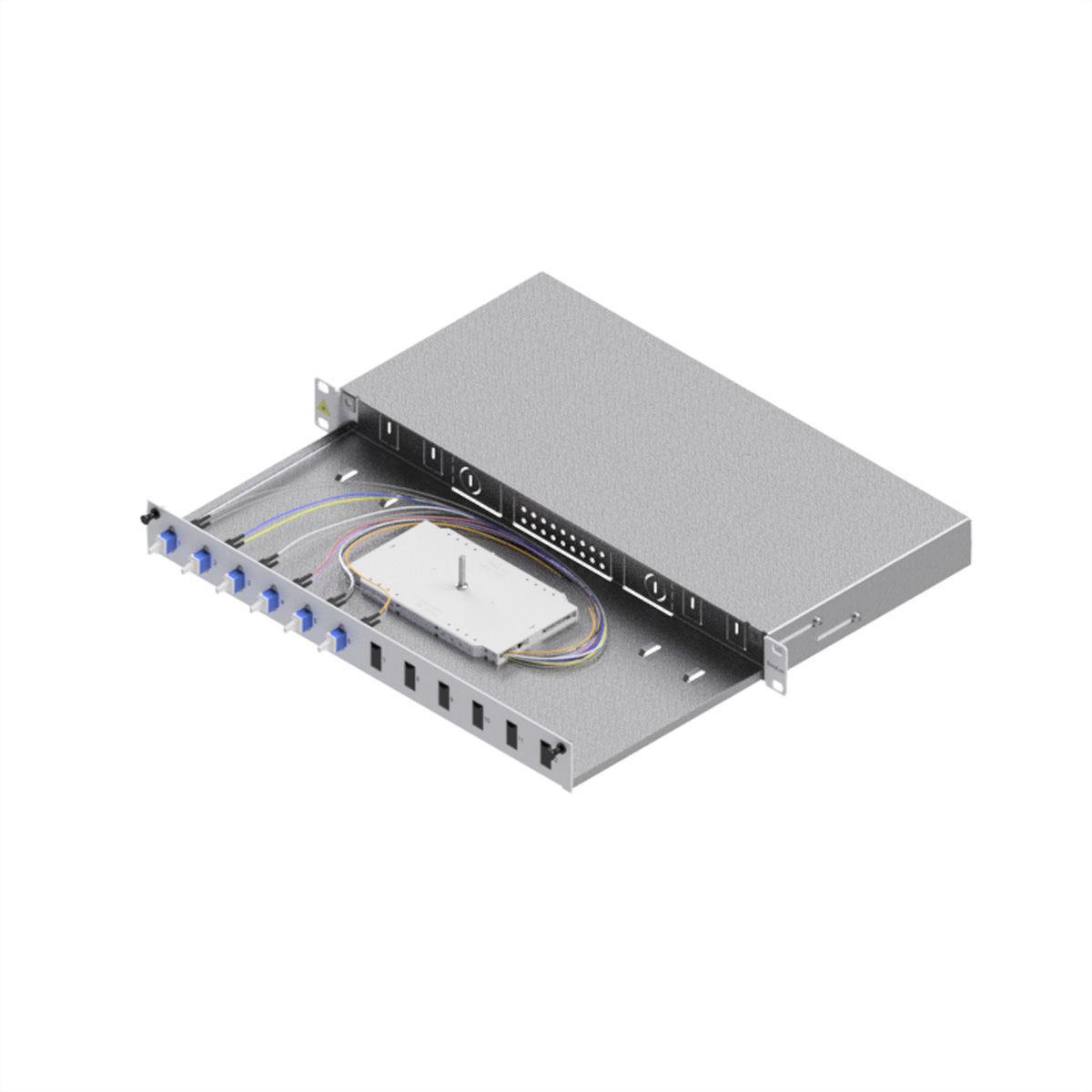 EasyLan Tiroir FO pour fusion basique catégorie C, 19" 1U, 12 ports, 6x LC-duplex, OS2
