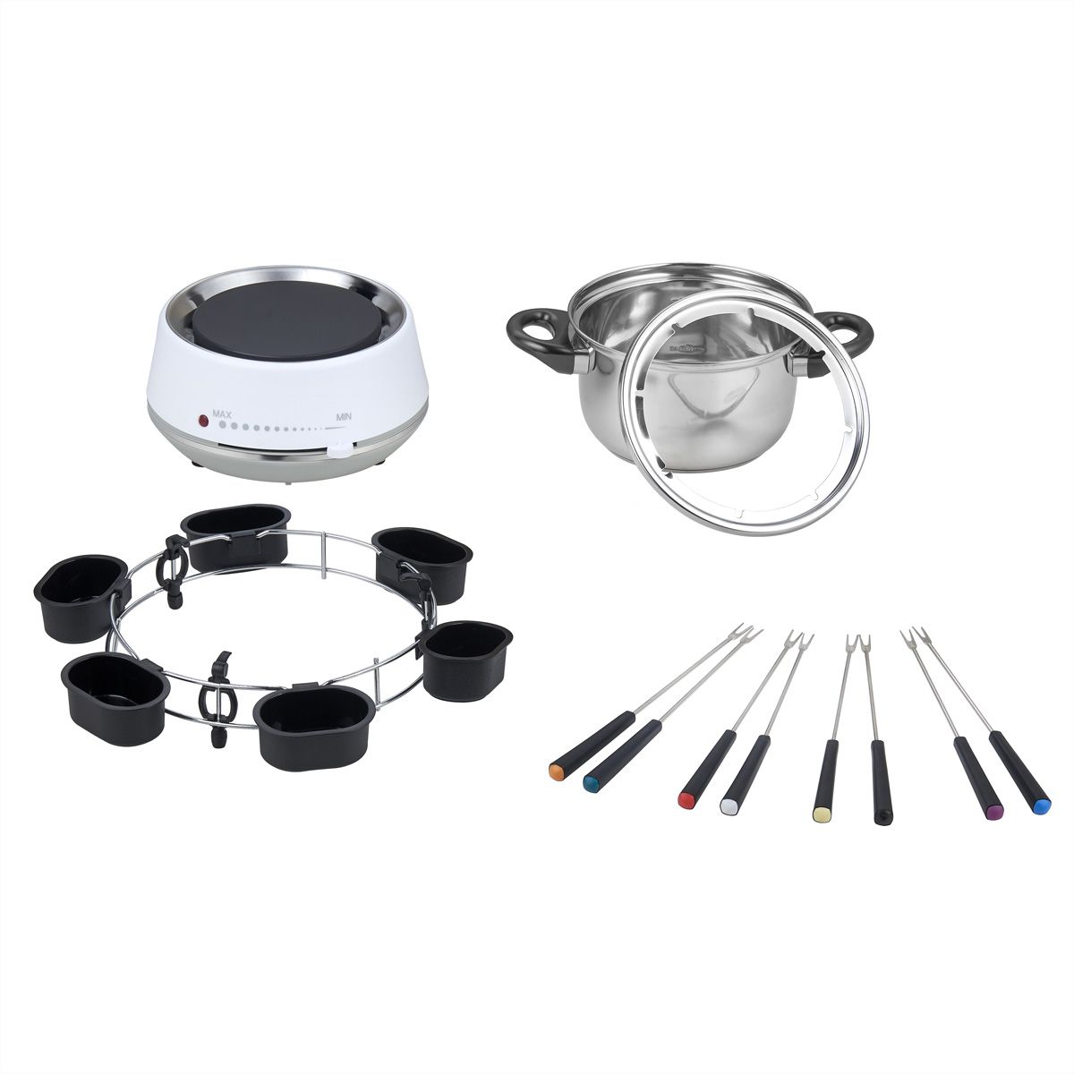 Melissa Elektrisches Fondue 16310230, weiss/ss, 1200W