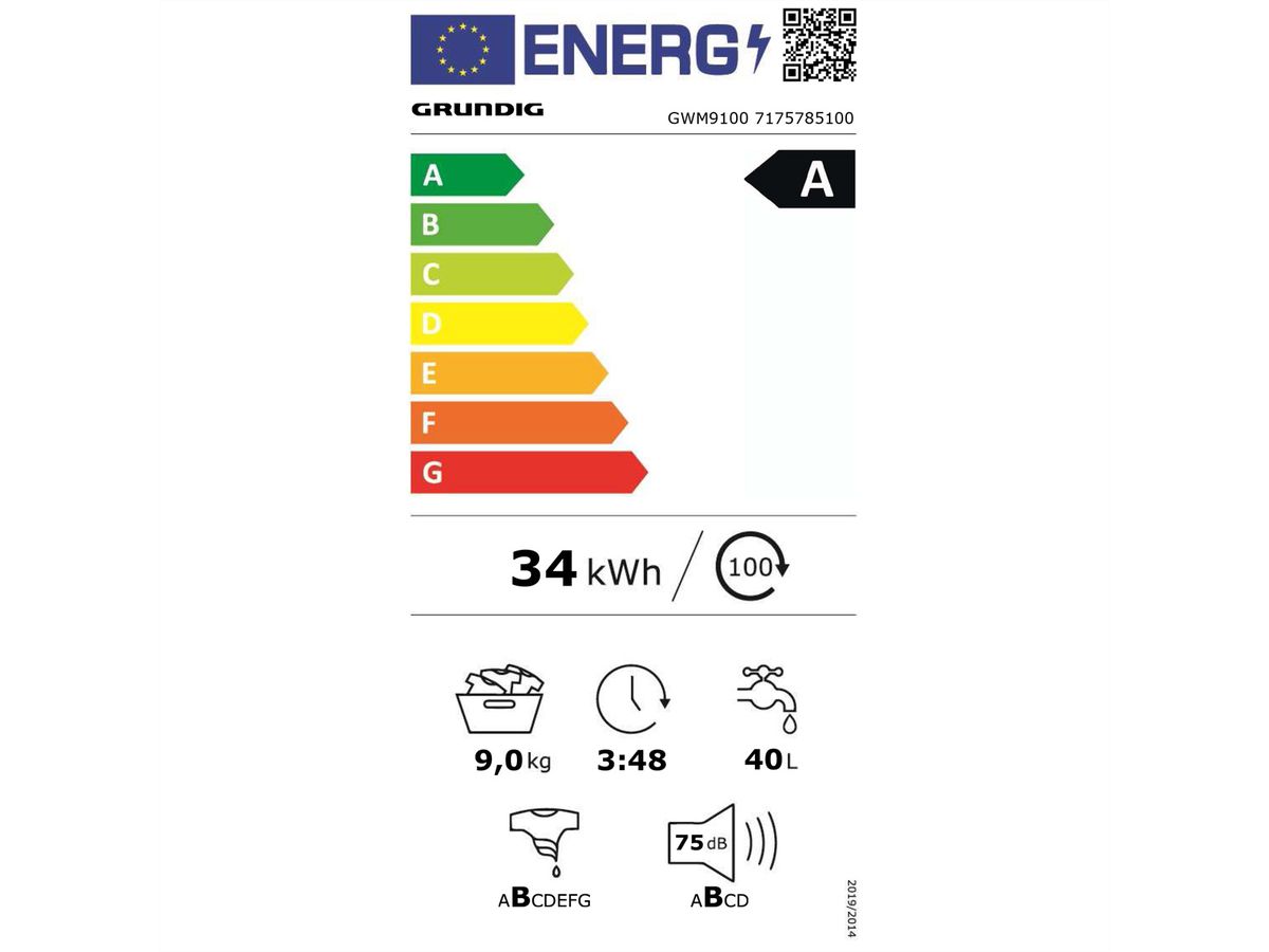 Grundig Waschmaschine GWM9100, 9kg, manhattan gray